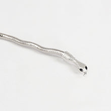 Load image into Gallery viewer, AS137 sliver metal arbitrary shape snake (can be used as a choker or bracelet)