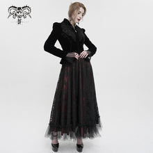 Load image into Gallery viewer, SKT160 Gothic Lace big Swing Black and Red Women's Skirt