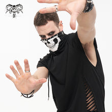 Load image into Gallery viewer, TT213 Turtleneck Mask Skull Printed Raglan Sleeve Hoodie