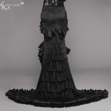 Load image into Gallery viewer, ESKT010 Short front and long back multi-layer wavy flounces floor length gown stretchy half skirts