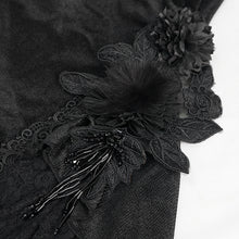 Load image into Gallery viewer, EPT01101 Black Asymmetric Dark Pattern Flare Pants