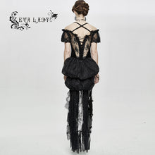 Load image into Gallery viewer, ECST004 sexy ladies lace and flower decoration strapless corset with booty backswing