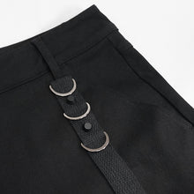 Load image into Gallery viewer, PT140 Punk rough rope mesh spliced men fifth trousers