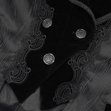 Load image into Gallery viewer, CT17101 Wave pattern black Gothic fake two-piece jacquard coat