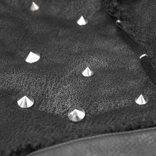 Load image into Gallery viewer, CT142 decadent punk warm spiked fur collar men wool short jacket with loops