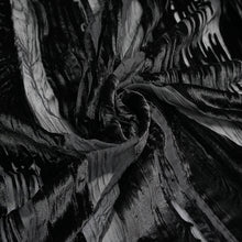 Load image into Gallery viewer, SHT063 Gothic Irregular Stripe Velvet Burnt Out Pleated Basic Style Shirts