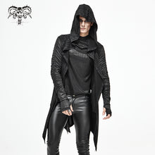 Load image into Gallery viewer, CT172 Dark hooded knit coat printed men Cardigan