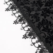Load image into Gallery viewer, ESX001 sexy lingerie black velvet pattern translucent suspender nightdress