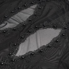 Load image into Gallery viewer, ESX006 cutout chest trumpet sleeve transparent skinny dress mesh sexy lingerie