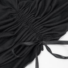 Load image into Gallery viewer, TT171 Gothic strapless drawstring sling T-shirt