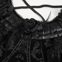 Load image into Gallery viewer, SKT163 Gothic flocked printing off-the-shoulder dress
