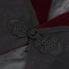Load image into Gallery viewer, CT173 Gothic black and red bloody embroidered men coat