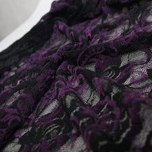 Load image into Gallery viewer, ESKT022 Gothic party nipped waist purple formal gown long rose lace booty package hip dress
