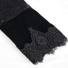 Load image into Gallery viewer, CT19001 black Gothic fur collar coat