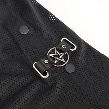Load image into Gallery viewer, PT178 Women elastic waistband side slit mesh punk pencil pants