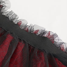 Load image into Gallery viewer, SKT147 Punk Rock Black and Red One Piece Women's Skirt