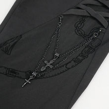 Load image into Gallery viewer, PT193 flocking printed leggings with chain