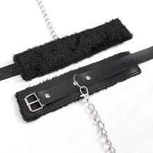 Load image into Gallery viewer, SX009 punk women Pentagram sexy belt underwear with t-back and leather handcuffs