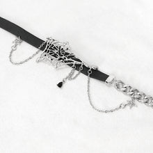 Load image into Gallery viewer, AS136 punk women adjustable chain Spider web metal asymmetric choker