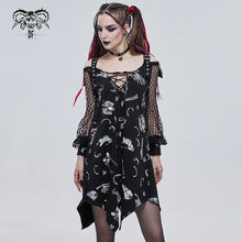 Load image into Gallery viewer, SKT140 Bone printing long sleeve long dress