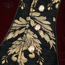 Load image into Gallery viewer, CT11802 western fashion noble party golden embroidery wine fleece men long coat