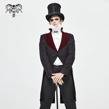 Load image into Gallery viewer, CT173 Gothic black and red bloody embroidered men coat