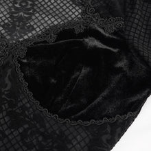 Load image into Gallery viewer, ETT026 Summer V neck flocked floral classic beauty sexy Gothic women top