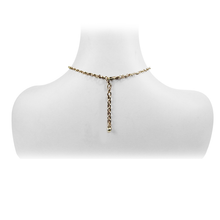Load image into Gallery viewer, EAS006 Victoria ancient gold vintage distressed alloy necklace with jewel and pearls