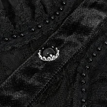 Load image into Gallery viewer, ESHT01501 Black fringed iris mesh Goth Shirt