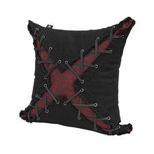 Load image into Gallery viewer, LS006 Punk black and red X-shaped pillow