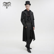 Load image into Gallery viewer, CT196 gothic basic style dark pattern leather trench coat