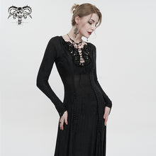 Load image into Gallery viewer, SKT144 gothic dark pattern long sleeve long dress