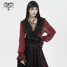 Load image into Gallery viewer, SHT09602 Red Gothic daily life Long Sleeve women Shirts