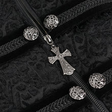 Load image into Gallery viewer, CT19901 Gothic dark pattern four-breasted black coat