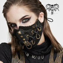Load image into Gallery viewer, MK044 steampunk metallic bronze unisex spiked distressed masks