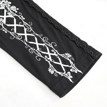 Load image into Gallery viewer, PT14701 White lace tie-rope pattern printed leggings