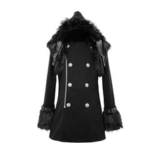 Load image into Gallery viewer, CT129 winter men cape collar punk long coat with fur
