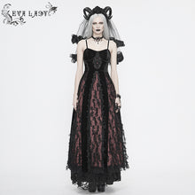 Load image into Gallery viewer, ESKT032 Burgundy Gothic Sling Dress