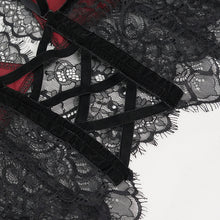 Load image into Gallery viewer, ECST005 Burgundy halter sexy lingerie
