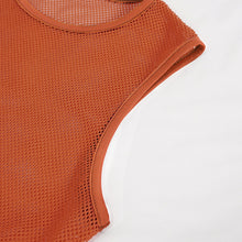 Load image into Gallery viewer, TT19702 Orange Diamond-shaped net basic style men vest