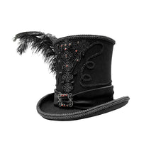 Load image into Gallery viewer, AS069 Gothic gentleman feather high quality spiked woolen top hats