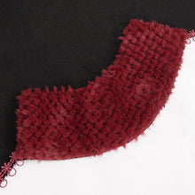 Load image into Gallery viewer, CA02801 Black double-sided woolen contrast color fur shawl with fur
