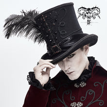 Load image into Gallery viewer, AS069 Gothic gentleman feather high quality spiked woolen top hats