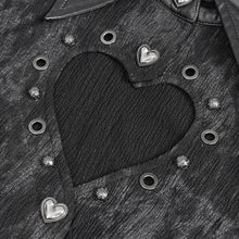 Load image into Gallery viewer, SHT100 Heart cutout chest punk shirt