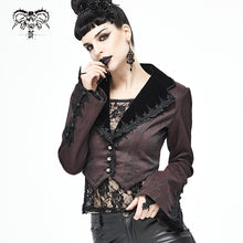 Load image into Gallery viewer, CT170 Wavy pattern Gothic Short Jacket with Detachable Hem