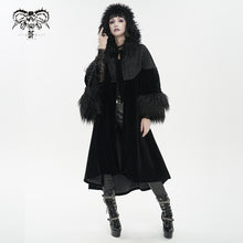 Load image into Gallery viewer, CT203 Gothic oversized shawl fur collar coat