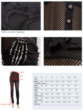 Load image into Gallery viewer, PT024 Gothic sexy women skeleton palm ripped knitted leggings