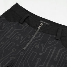 Load image into Gallery viewer, PT142 Cyberpunk circuit printed leather loops women pants