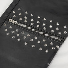 Load image into Gallery viewer, PT184 Men's side pockets metal decoration leather feet pants