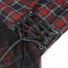 Load image into Gallery viewer, SKT143 punk cheongsam collar plaid dress